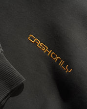 Stencil Pigment Dye Pullover Hood - Washed Black