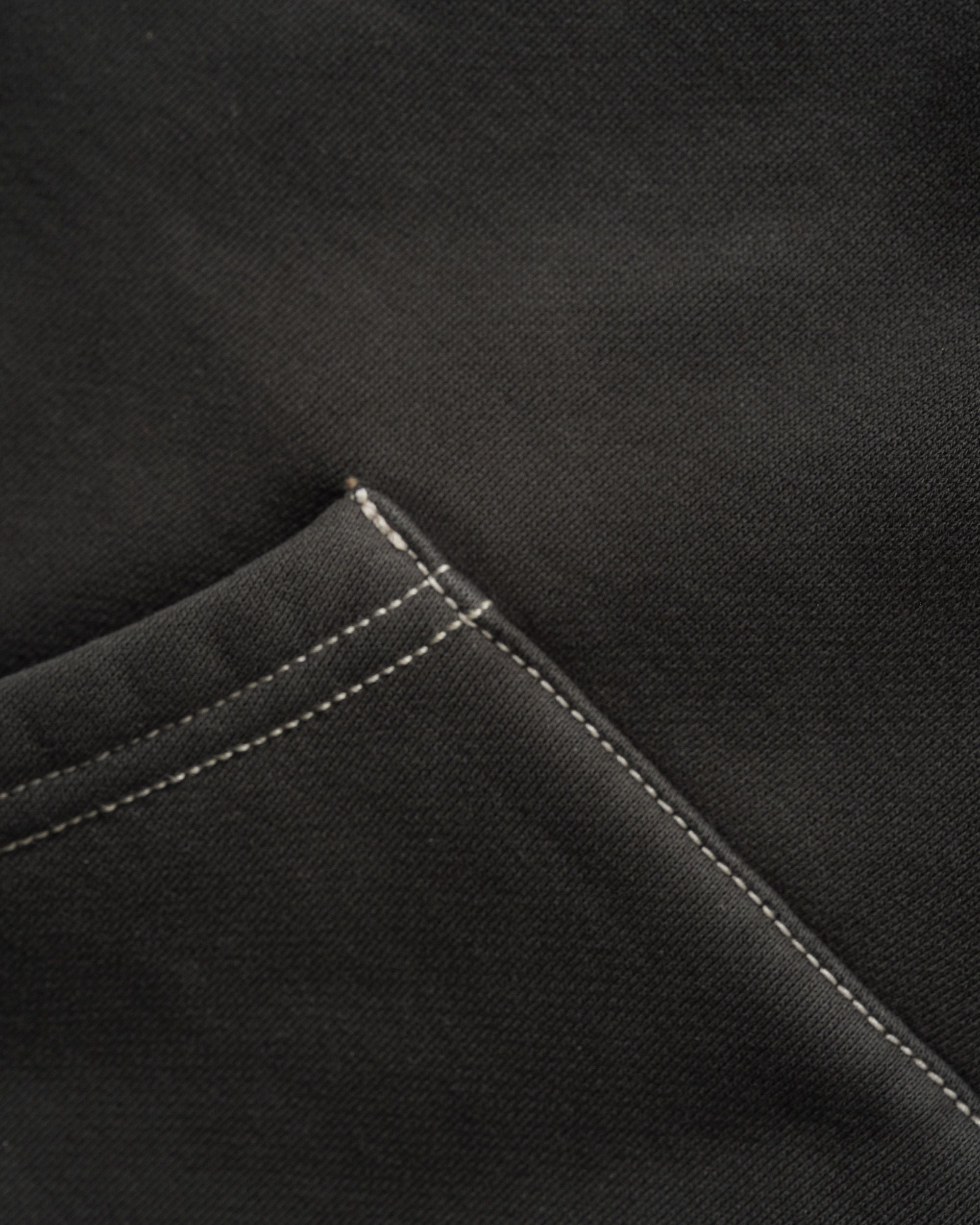 Stencil Pigment Dye Pullover Hood - Washed Black
