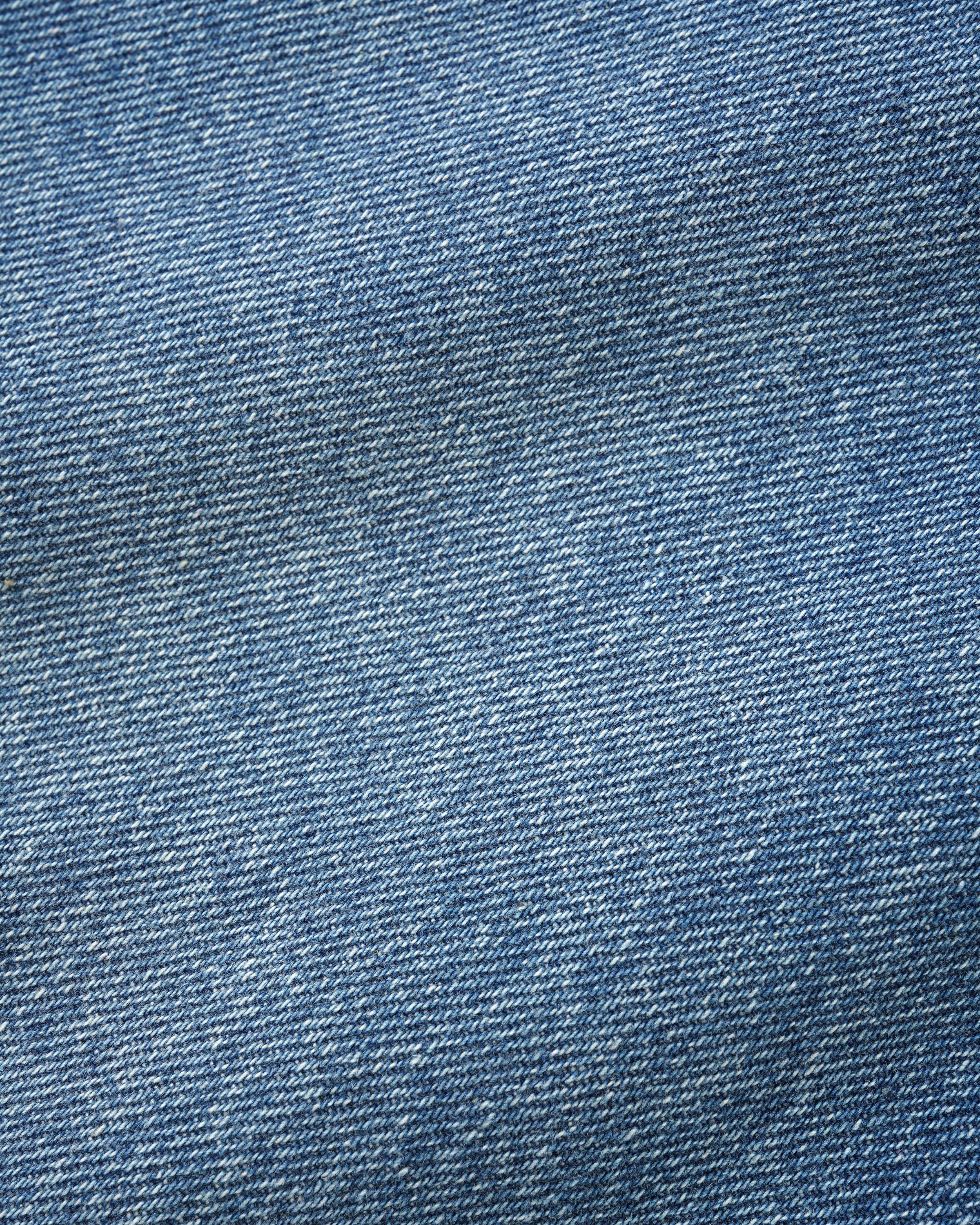 Straight Leg Denim Jeans - Distressed Indigo