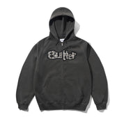 Stretch Zip-Thru Hood - Washed Black