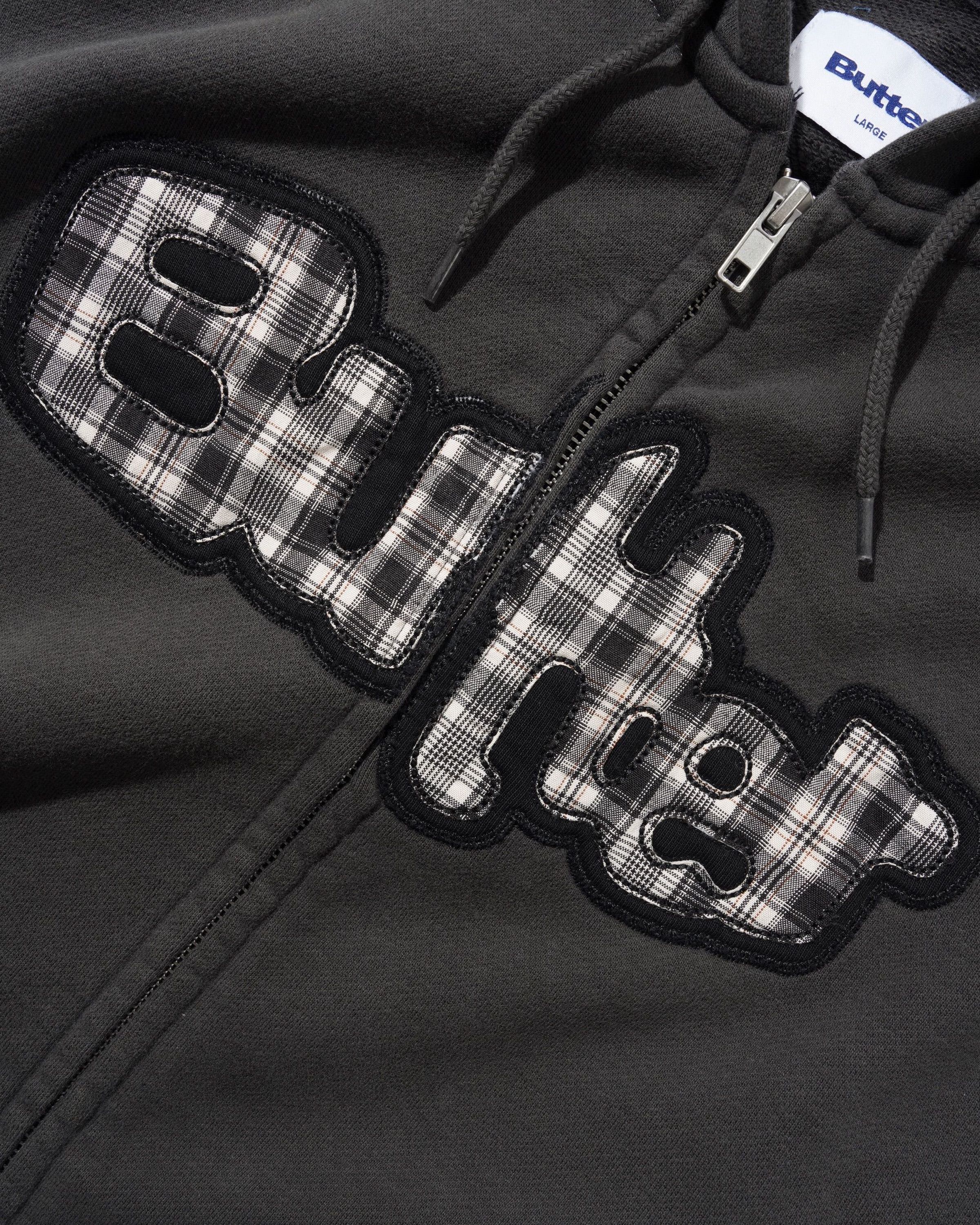 Stretch Zip-Thru Hood - Washed Black