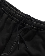 Strip Fleece Sweatpants - Washed Black