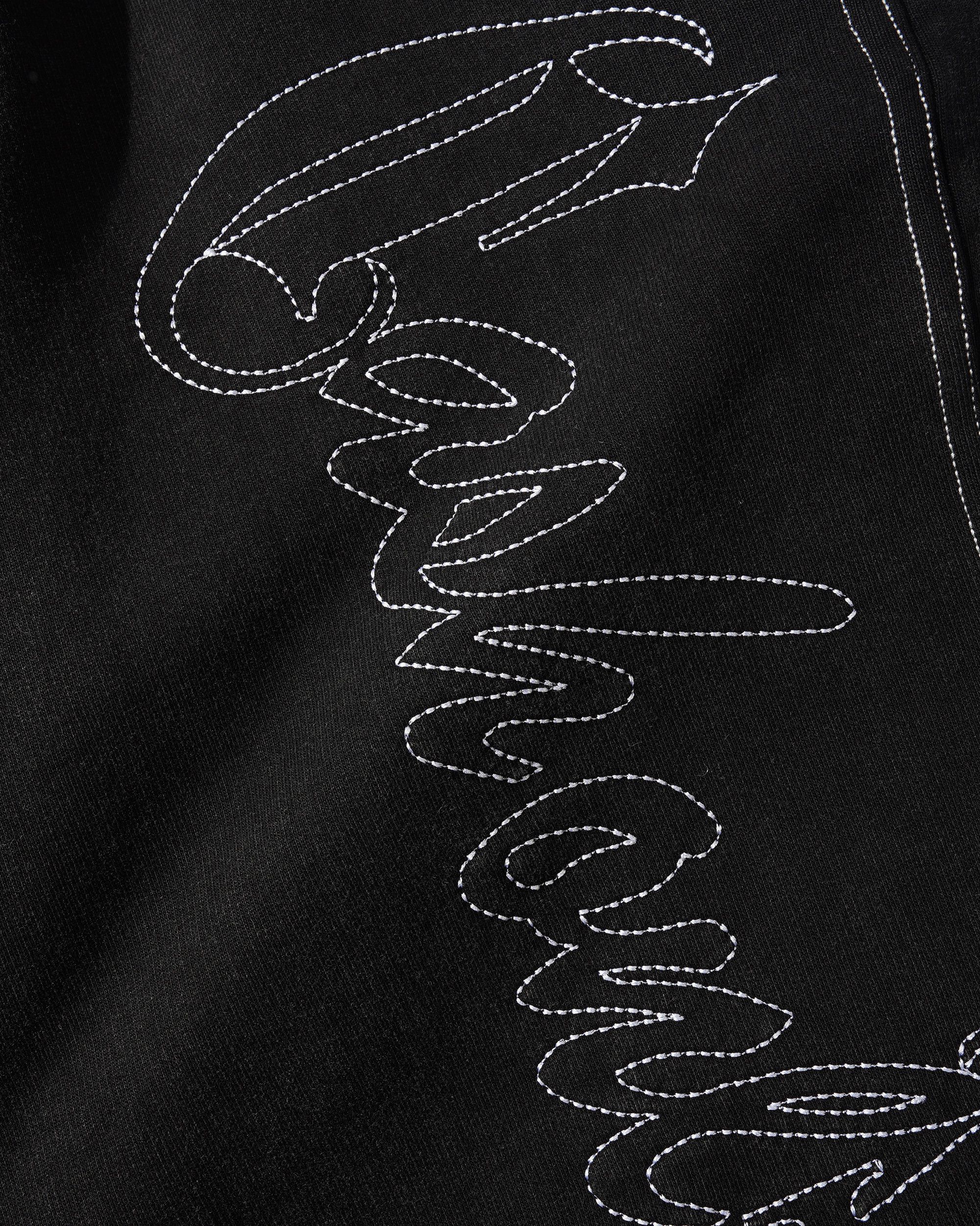 Strip Fleece Sweatpants - Washed Black