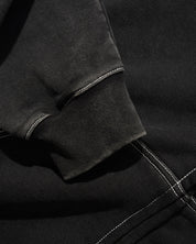 Strip Zip-Thru Hood - Washed Black