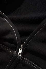 Strip Zip-Thru Hood - Washed Black