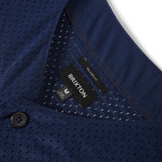 The Brixton Mesh Baseball Jersey - Washed Navy