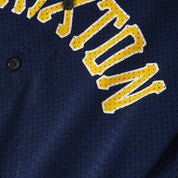 The Brixton Mesh Baseball Jersey - Washed Navy