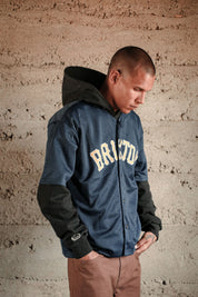 The Brixton Mesh Baseball Jersey - Washed Navy