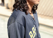 The Brixton Mesh Baseball Jersey - Washed Navy