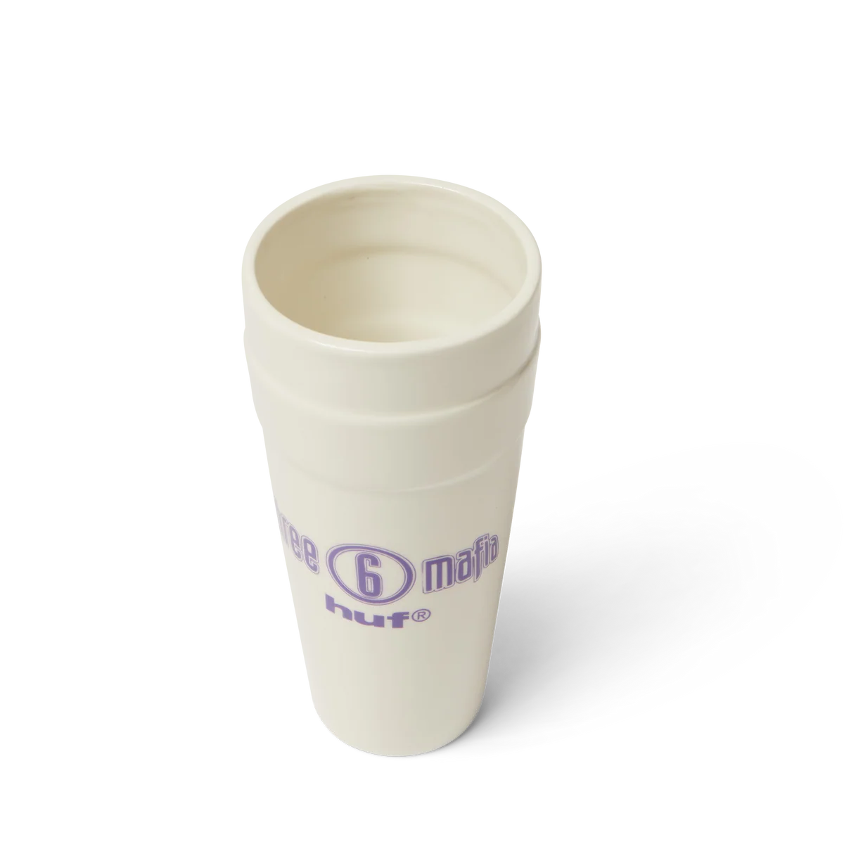 HUF x Three 6 Mafia Ceramic Double Cup - White