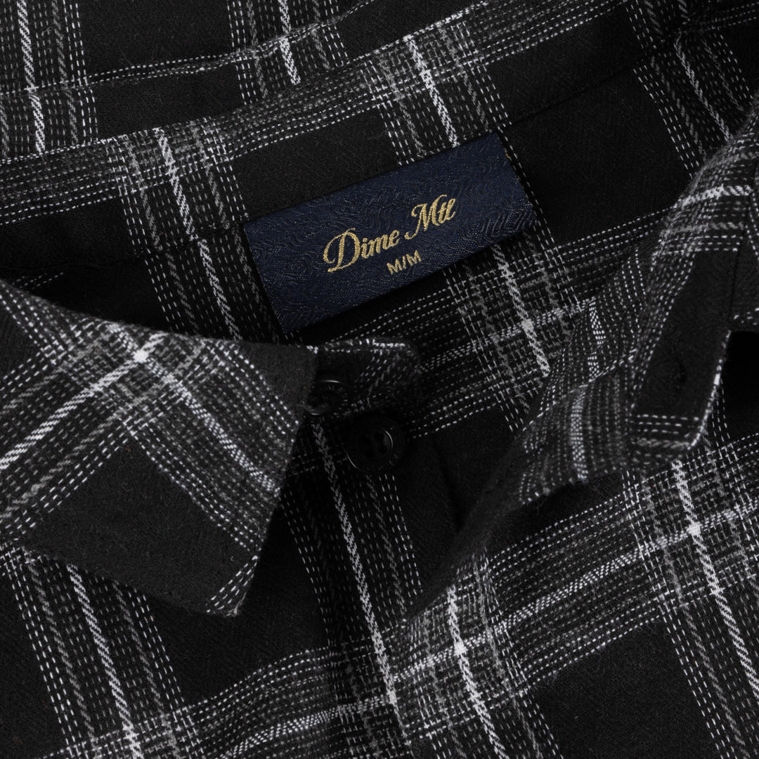 Plaid Flannel Shirt - Black