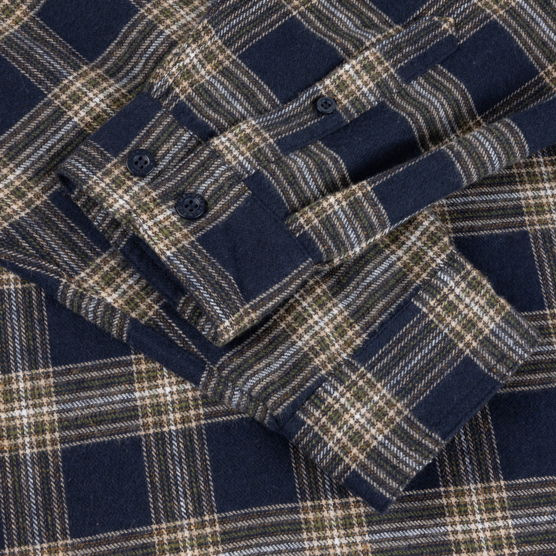 Plaid Flannel Shirt - Navy