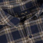 Plaid Flannel Shirt - Navy