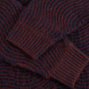 Mohair Wave Knit - Burgundy