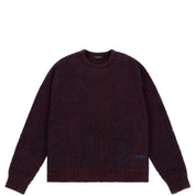 Mohair Wave Knit - Burgundy