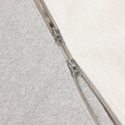 Sweat à capuche zippé en molleton français inversé - Gris chiné