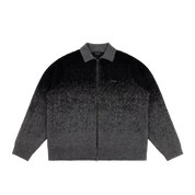 Mohair Double Zip Knit - Black/Charcoal