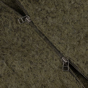 Tricot en Mohair à Double Zip - Vert Forêt