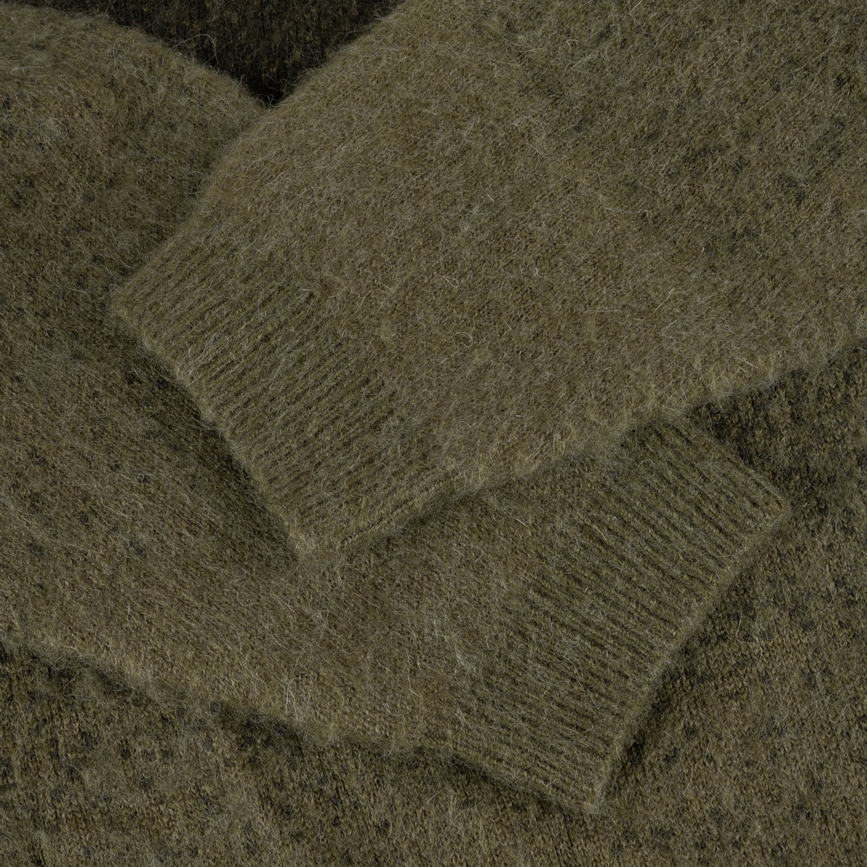 Tricot en Mohair à Double Zip - Vert Forêt