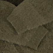 Tricot en Mohair à Double Zip - Vert Forêt