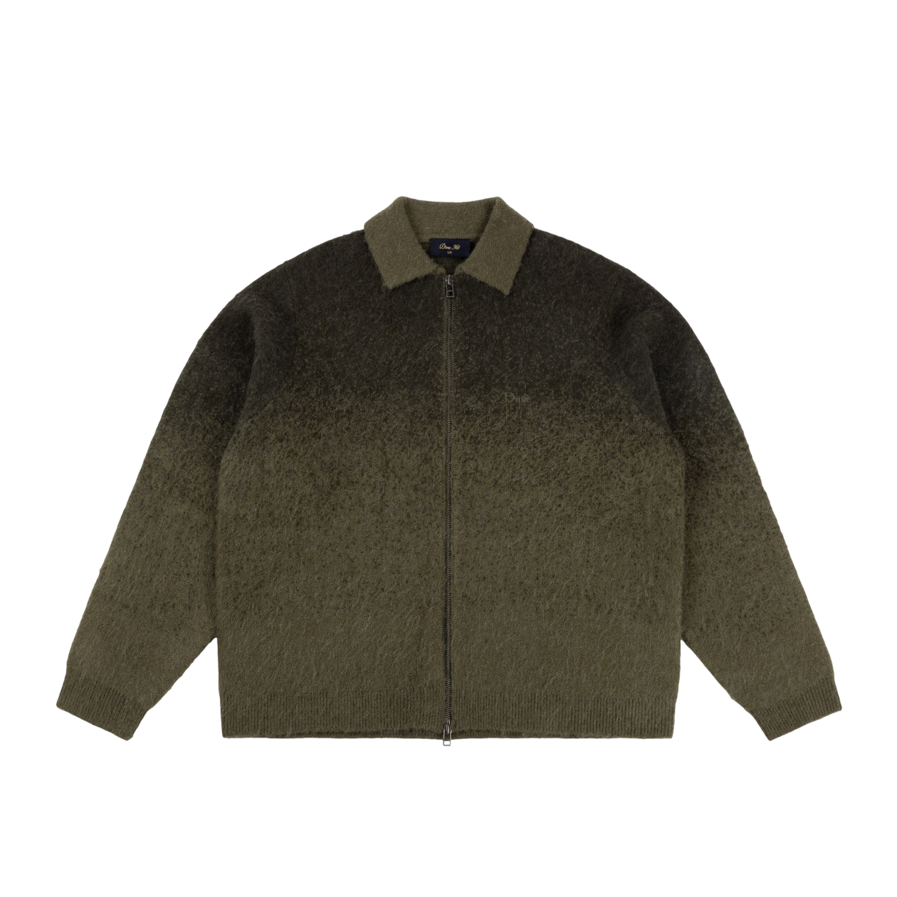 Tricot en Mohair à Double Zip - Vert Forêt