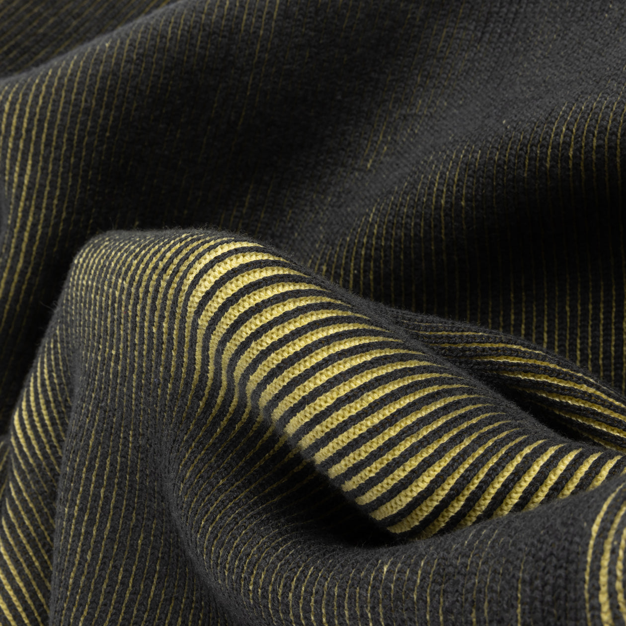 Printed Rib Sweater - Black/Yellow