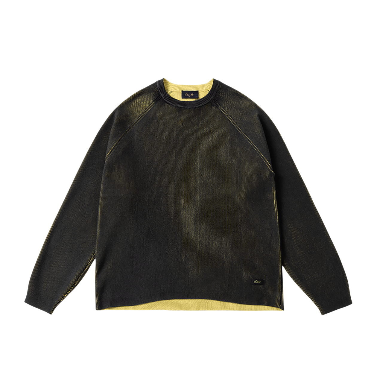 Printed Rib Sweater - Black/Yellow