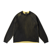 Printed Rib Sweater - Black/Yellow