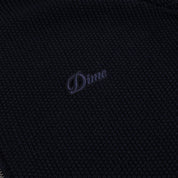 Chandail en Tricot Piqué Zippé - Marine Foncé