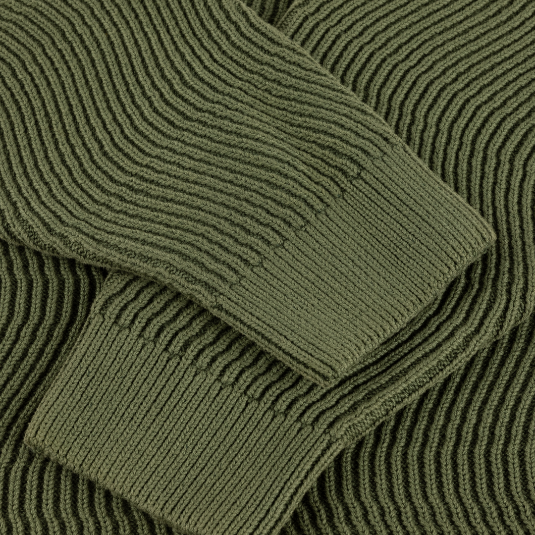 Wave Knit Sweater - Pine