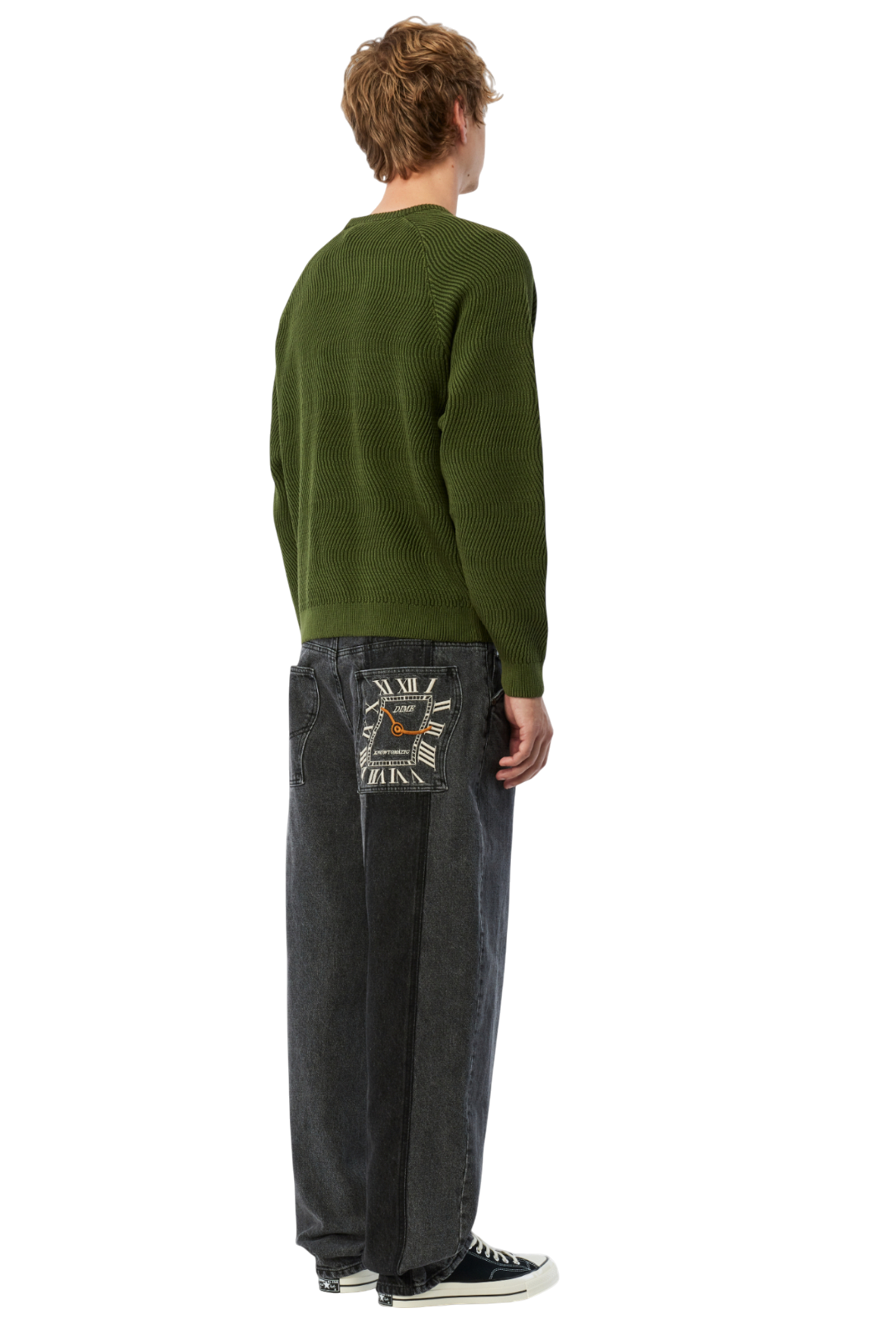 Wave Knit Sweater - Pine