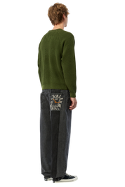 Wave Knit Sweater - Pine