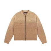Chandail Mohair Zippé Double - Camel