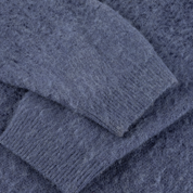 Mohair Double Zip Knit - Midnight Blue