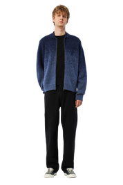 Mohair Double Zip Knit - Midnight Blue