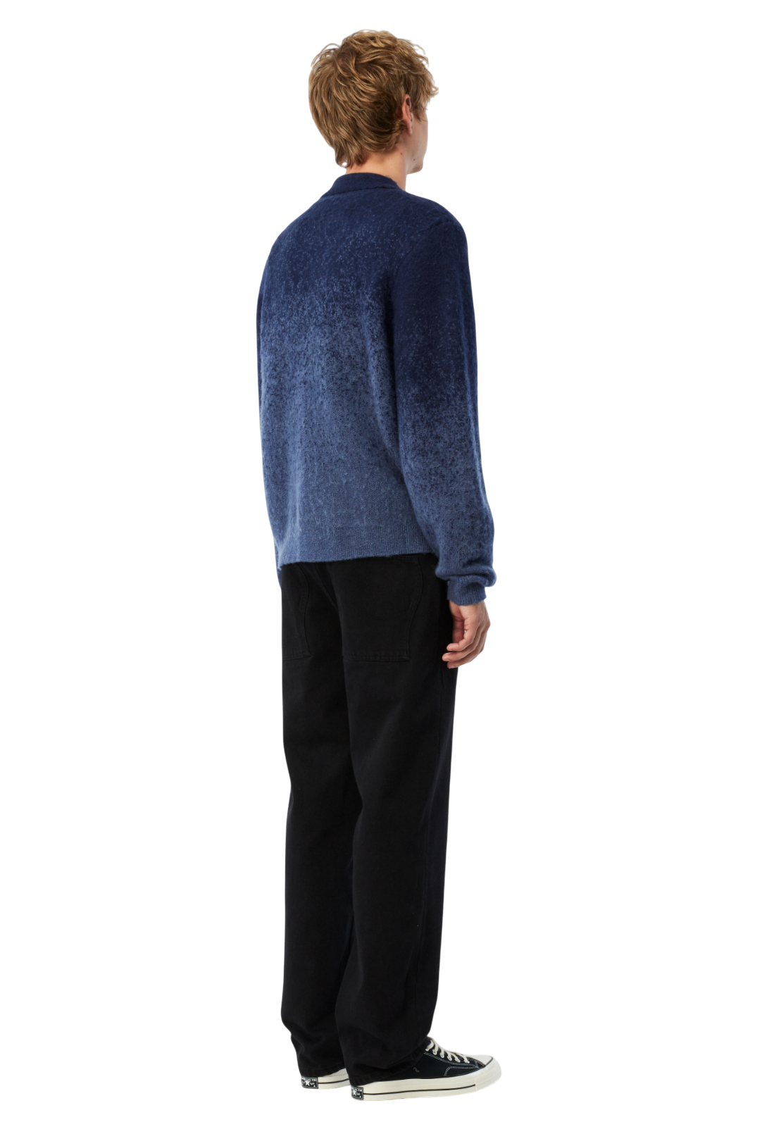 Mohair Double Zip Knit - Midnight Blue
