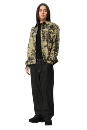 Plaid Flannel Shirt - Bleached Beige