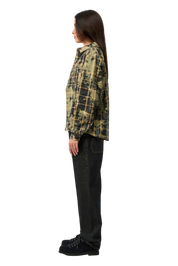 Plaid Flannel Shirt - Bleached Beige