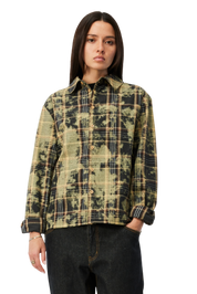 Plaid Flannel Shirt - Bleached Beige
