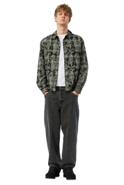 Plaid Flannel Shirt - Bleached Black