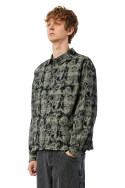 Plaid Flannel Shirt - Bleached Black