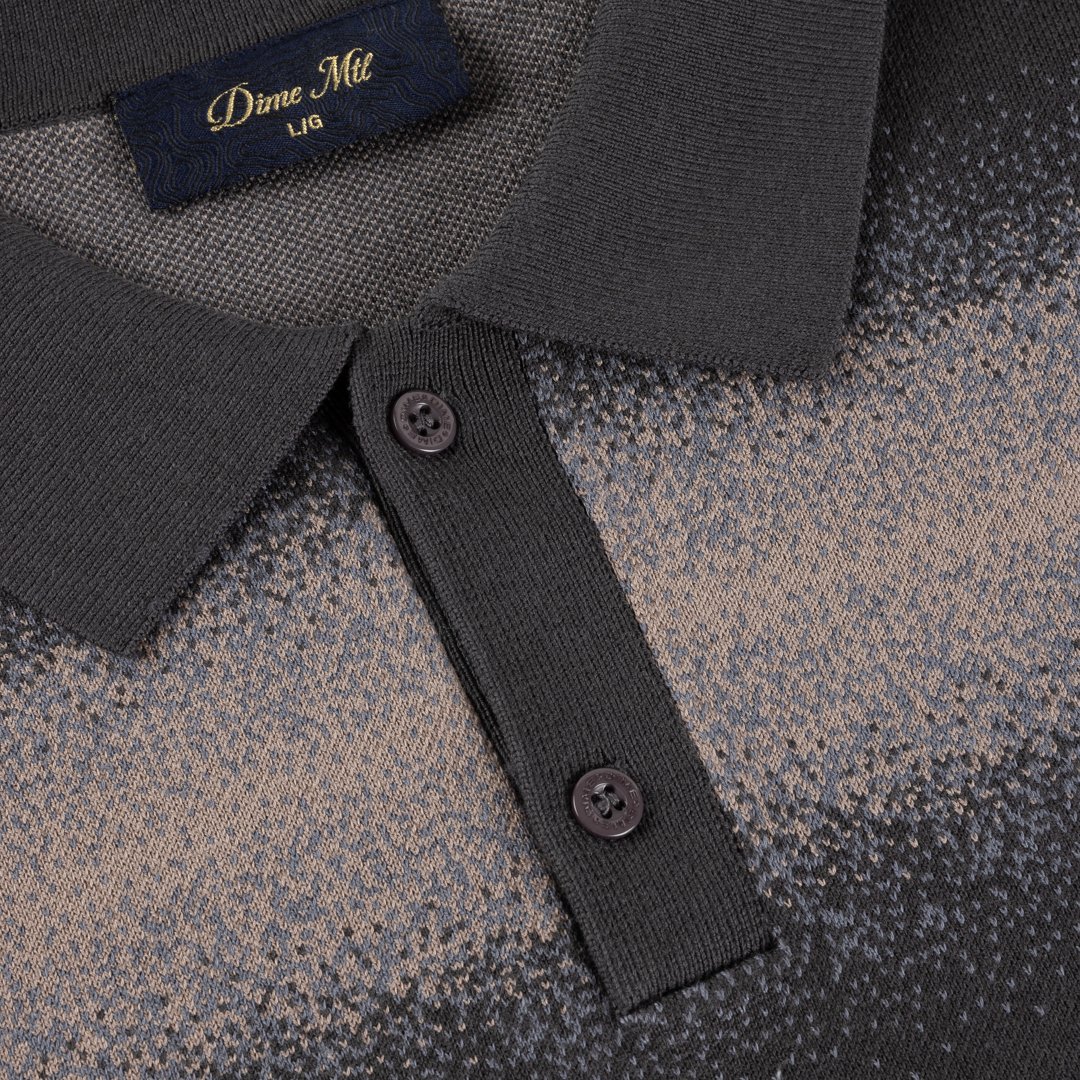 Rugby Rayé Tricoté - Charbon Multicolore