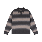 Rugby Rayé Tricoté - Charbon Multicolore