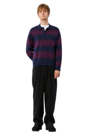 Rugby Rayé Tricoté - Marine Multicolore