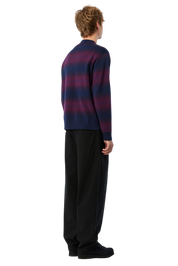 Rugby Rayé Tricoté - Marine Multicolore