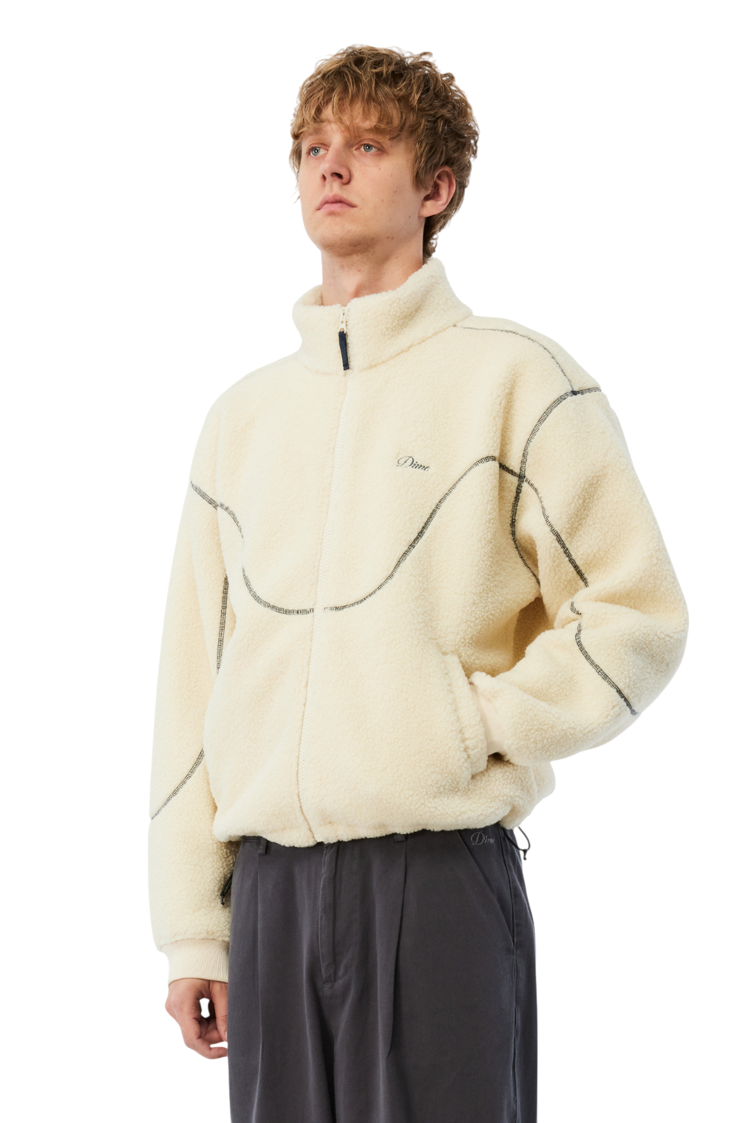 Dime Polar Fleece Sherpa Zip - Cream – Palm Isle Skateshop Dime Polar Fleece Sherpa Zip - Cream – Palm Isle Skateshop