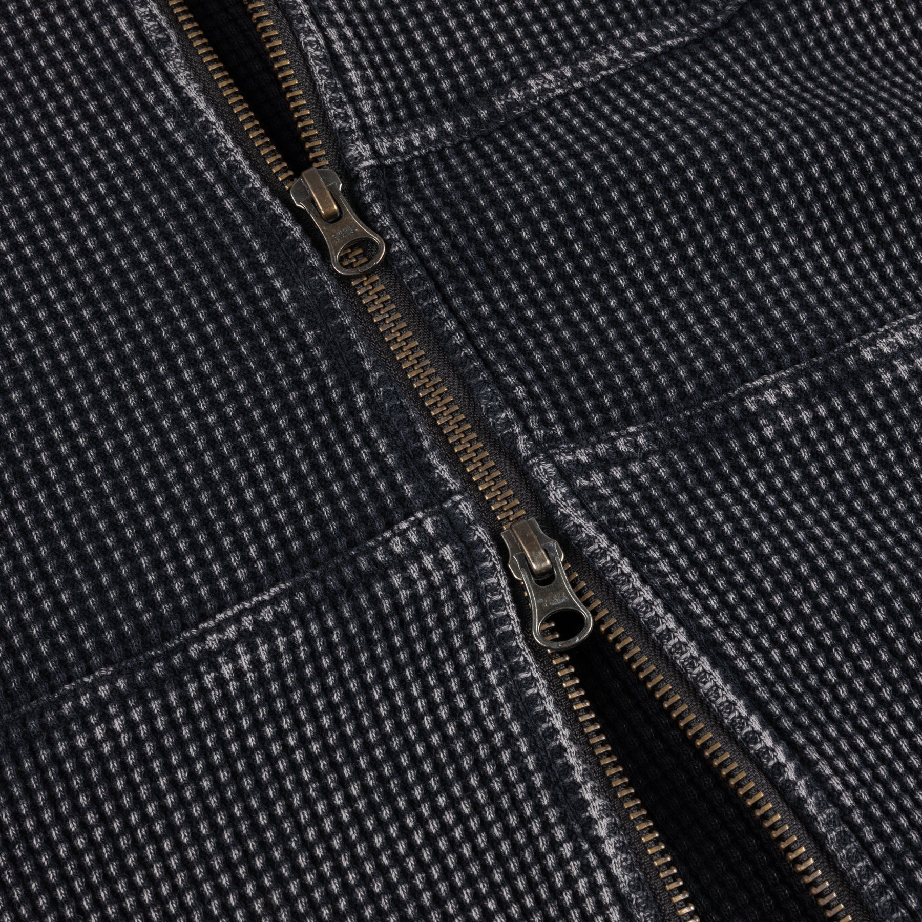 Sweat à Capuche Zippé Gaufré Premium - Noir Délavé