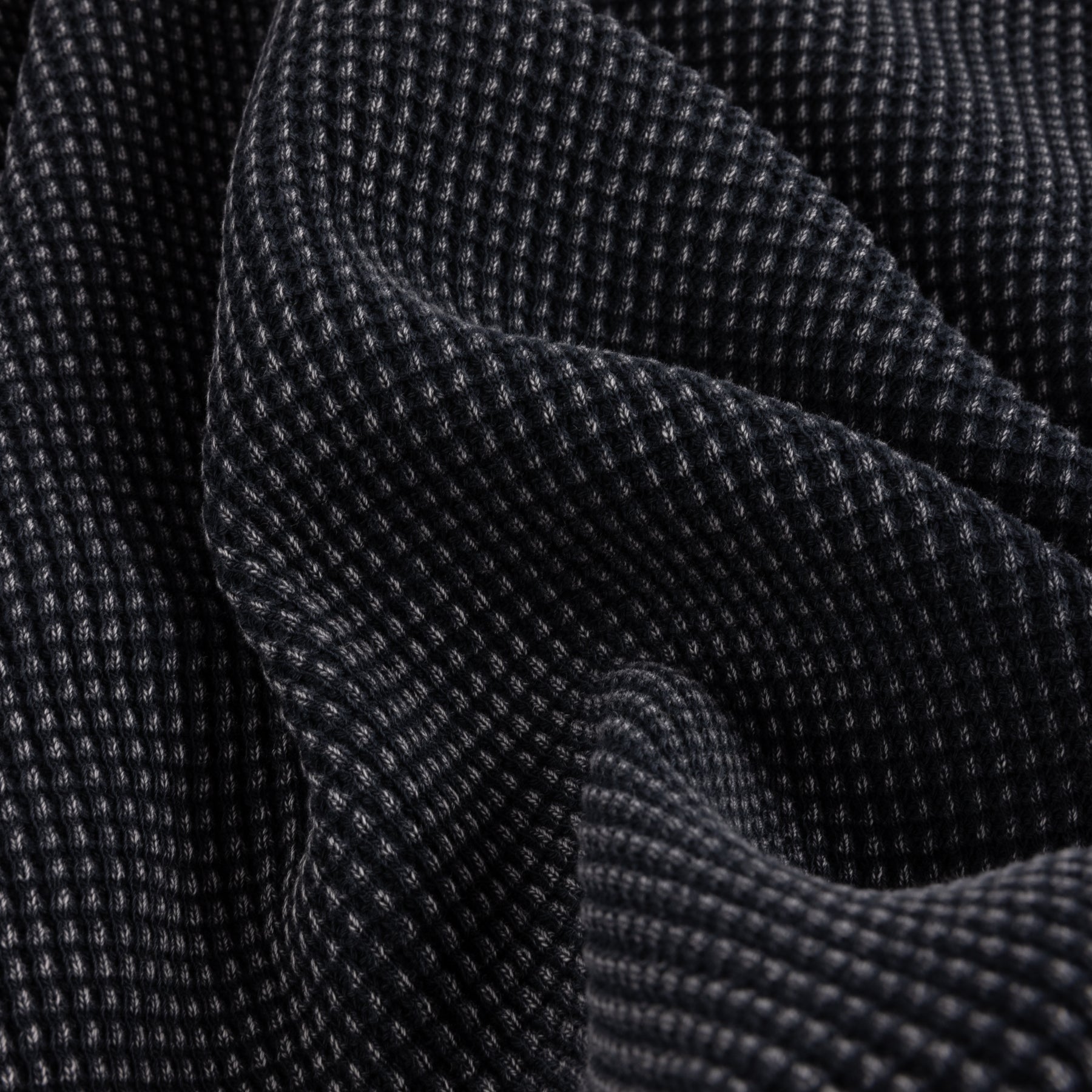 Sweat à Capuche Zippé Gaufré Premium - Noir Délavé