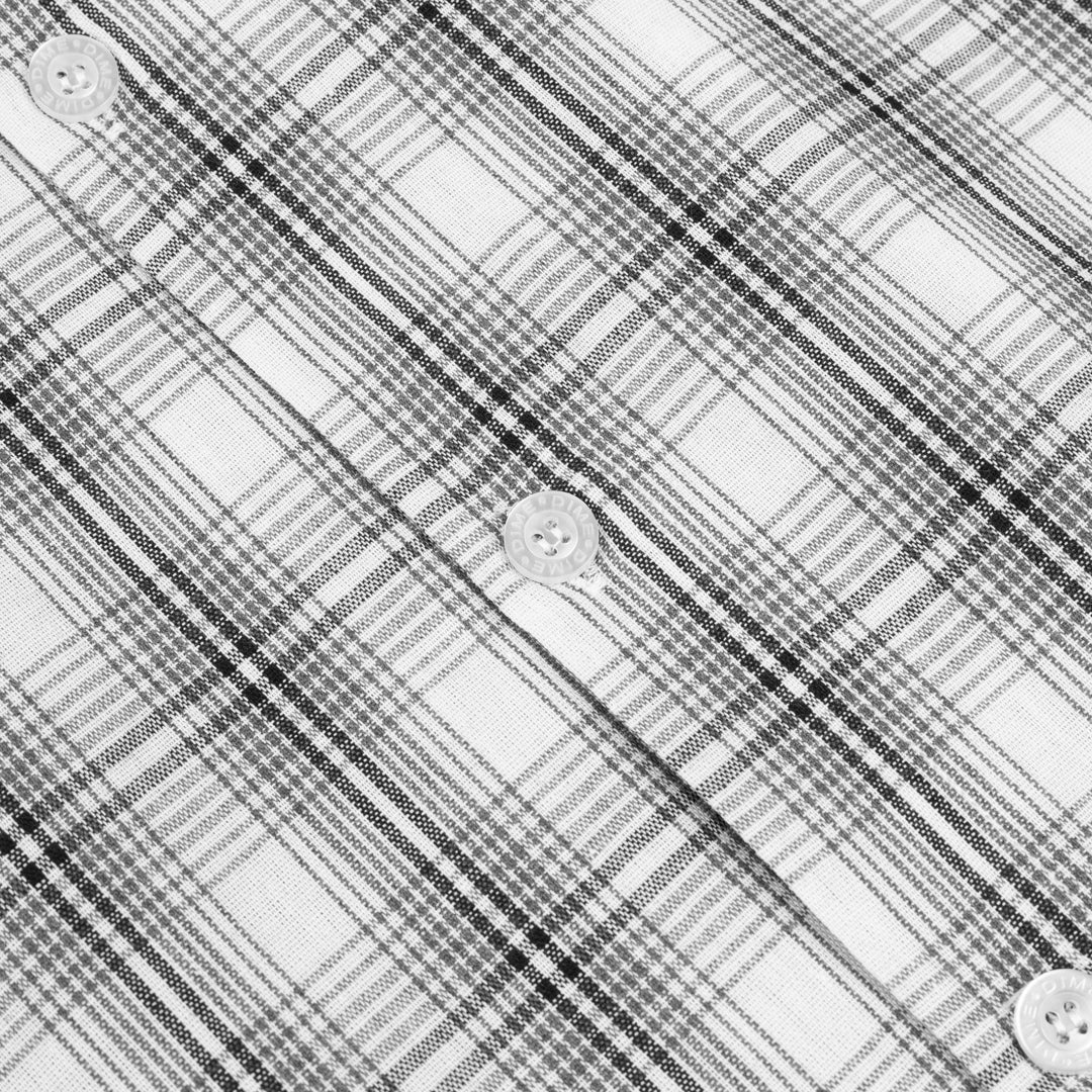 Chemise à Boutons Carreautée - Gris
