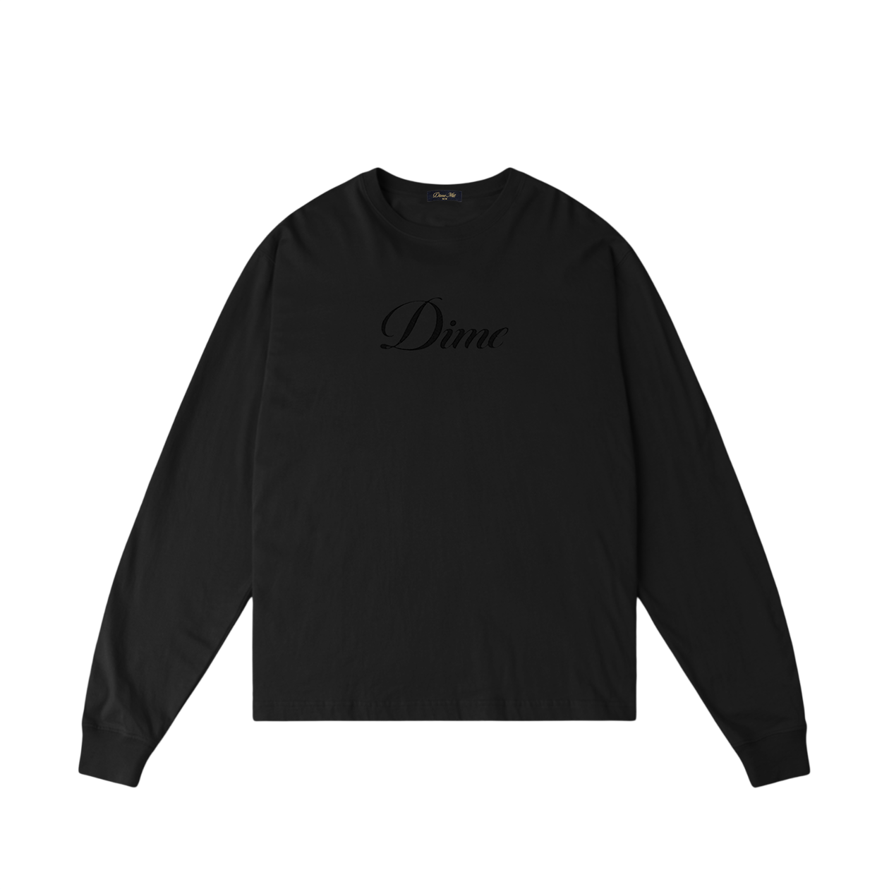 T-Shirt à Manches Longues Cursive - Noir